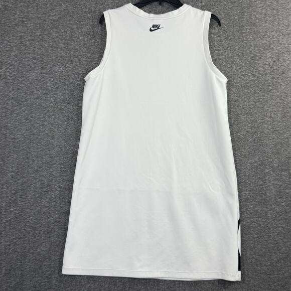 843484 100 NIKE W SPORTSWEAR WHIE BLACK DRESS Women Size Large - Picture 2 of 5